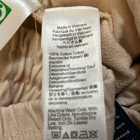 J Crew NWT ecru lounge set Top size large, medium bottoms. 100% cotton - Picture 11 of 11